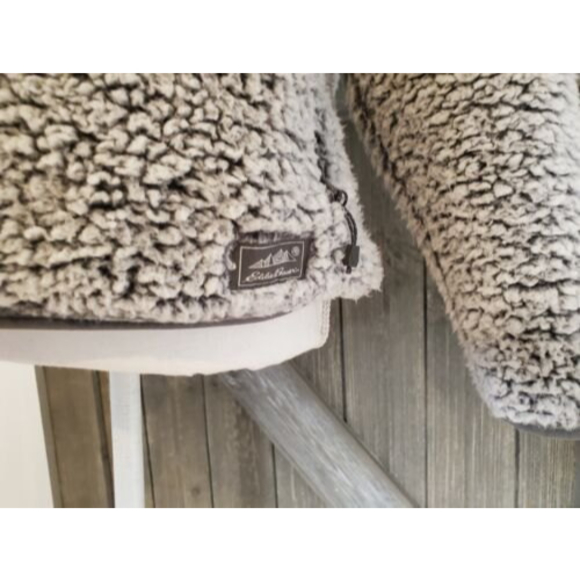 Eddie Bauer Womens Fireside Plush Deep Pile 1/4 Zip Pullover Hoodie Sweatshirt S - Picture 3 of 5